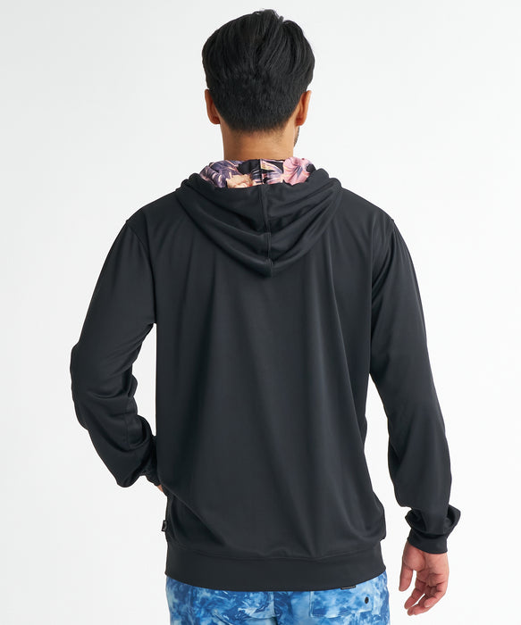 BILLABONG メンズ RASH ZIP HOOD ジップラッシュガード 【2026年夏モデル】 BLK / XL