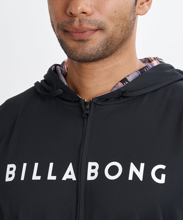 BILLABONG メンズ RASH ZIP HOOD ジップラッシュガード 【2026年夏モデル】 BLK / XL