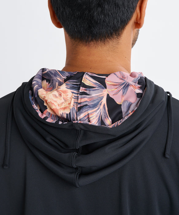 BILLABONG メンズ RASH ZIP HOOD ジップラッシュガード 【2026年夏モデル】 BLK / XL