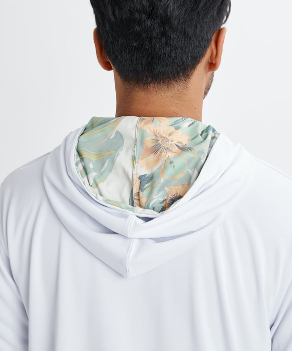 BILLABONG メンズ RASH ZIP HOOD ジップラッシュガード 【2026年夏モデル】 WHT / XL