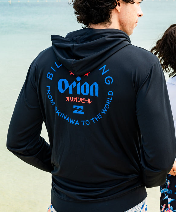 BILLABONG メンズ RASH ZIP HOOD 【ORION BEER x BILLABONG COLLECTION】ジップラッシュガード 【2026年夏モデル】
