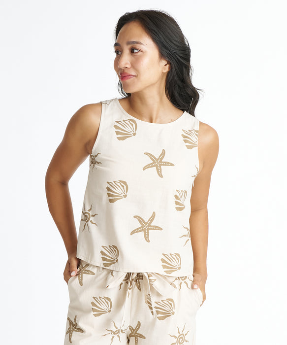 BILLABONG ウィメンズ BEACH LIVIN TANK 半袖シャツ 【2026年夏モデル】 DOV / M