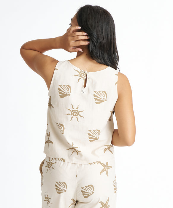 BILLABONG ウィメンズ BEACH LIVIN TANK 半袖シャツ 【2026年夏モデル】 DOV / M