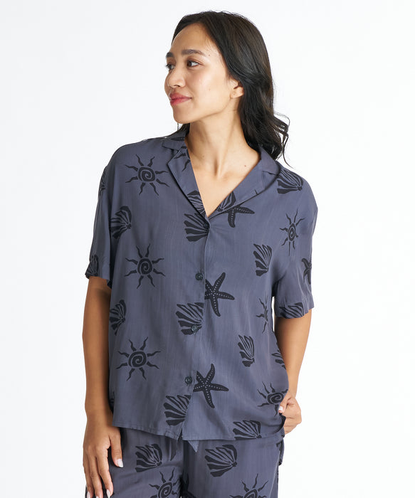 BILLABONG ウィメンズ BEACH LIVIN SHIRTS 半袖シャツ 【2026年夏モデル】 BLK / M