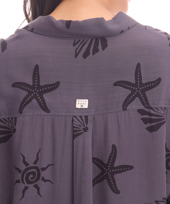 BILLABONG ウィメンズ BEACH LIVIN SHIRTS 半袖シャツ 【2026年夏モデル】 BLK / M