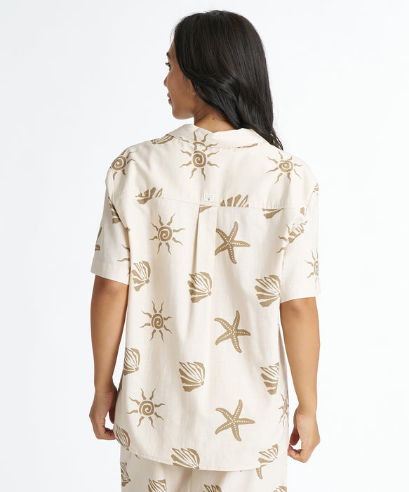 BILLABONG ウィメンズ BEACH LIVIN SHIRTS 半袖シャツ 【2026年夏モデル】 DOV / M