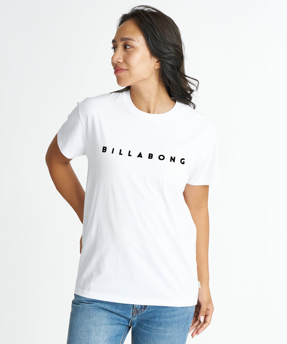 BILLABONG ウィメンズ BASIC LOGO BOY FIT COOL TEE Tシャツ 【2026年夏モデル】 WHT / L