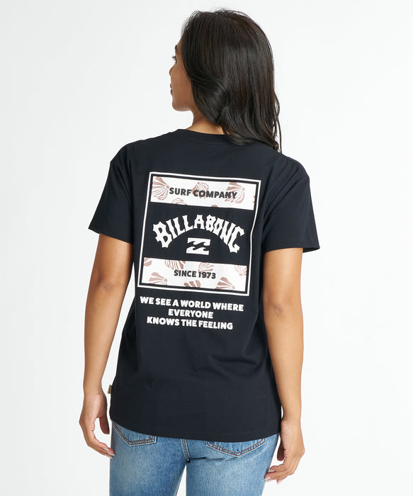 BILLABONG ウィメンズ SQUARE BOY FIT TEE Tシャツ 【2026年夏モデル】 BLK / L