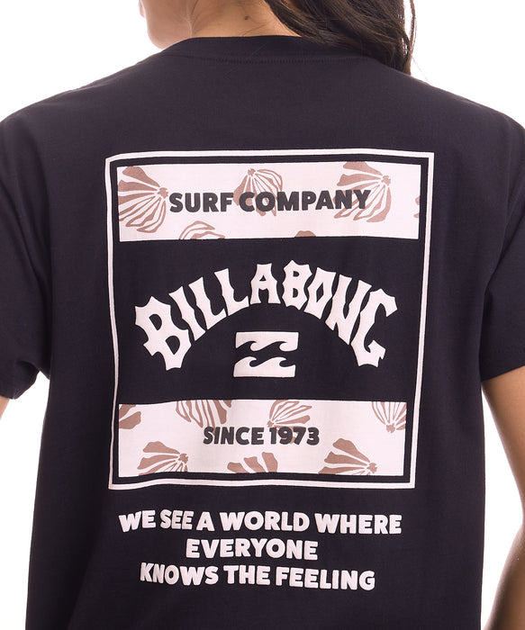 BILLABONG ウィメンズ SQUARE BOY FIT TEE Tシャツ 【2026年夏モデル】 BLK / L