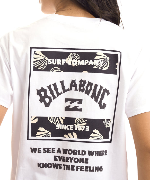 BILLABONG ウィメンズ SQUARE BOY FIT TEE Tシャツ 【2026年夏モデル】 WHT / L