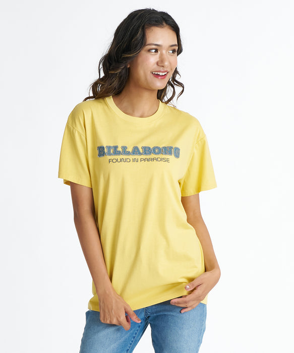 BILLABONG ウィメンズ DENIM APPRIQUE BOY FIT TEE Tシャツ 【2026年夏モデル】 BAN / L