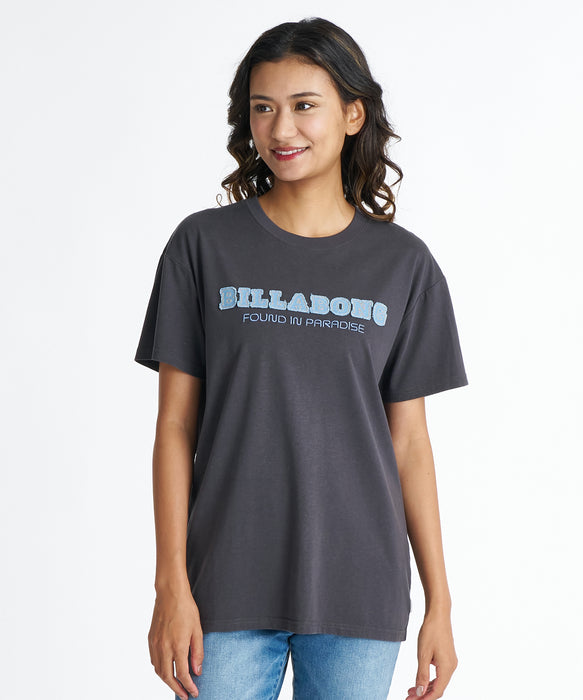 BILLABONG ウィメンズ DENIM APPRIQUE BOY FIT TEE Tシャツ 【2026年夏モデル】 OFB / L