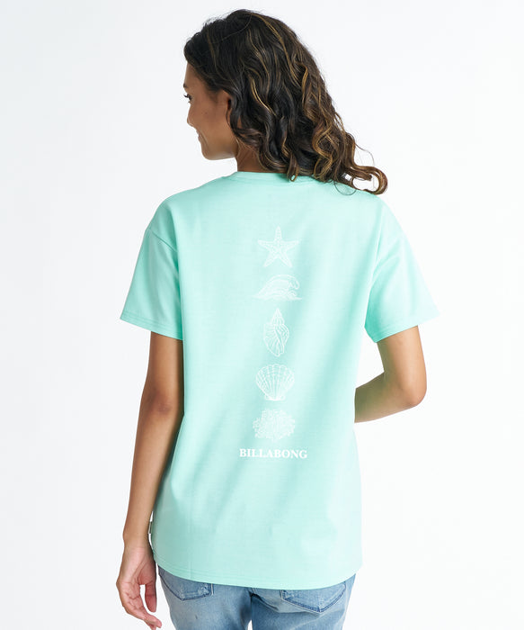BILLABONG ウィメンズ SUMMER ICONS BOY FIT COOL TEE Tシャツ 【2026年夏モデル】 JAD / L