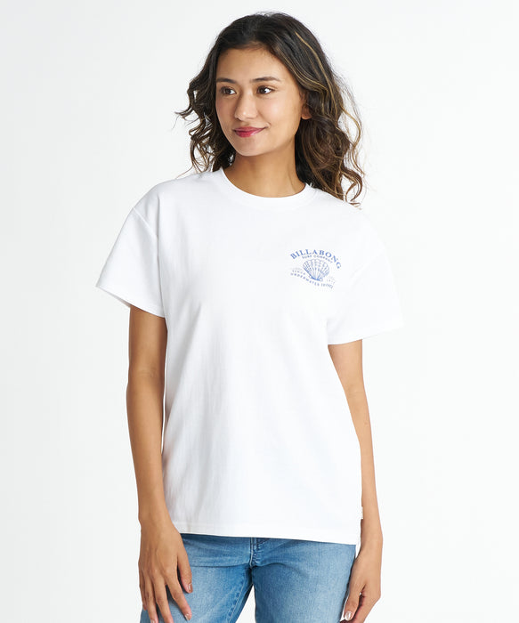 BILLABONG ウィメンズ SUMMER ICONS BOY FIT COOL TEE Tシャツ 【2026年夏モデル】 WHT / L
