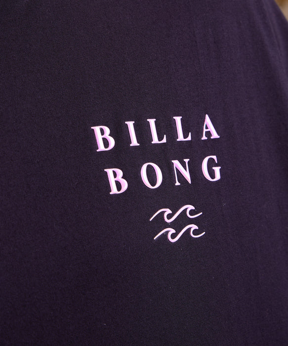 BILLABONG ウィメンズ SERIF CLEAN LOGO MEDIUM LOOSE TEE Tシャツ 【2026年夏モデル】 BLK / M