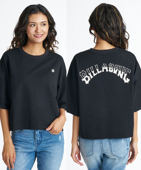 BILLABONG ウィメンズ 【接触超冷感・UVカット】【LOOSE CROPPED】HORIZON ARCH LOOSE CROPPED COOL TEE Tシャツ 【2026年夏モデル】