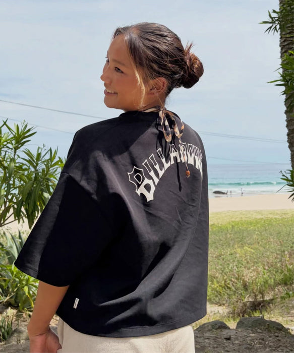 【特價】BILLABONG 女裝 【超接觸涼感・防曬】【LOOSE CROPPED】HORIZON ARCH LOOSE CROPPED COOL TEE T恤 【2026年夏季款】