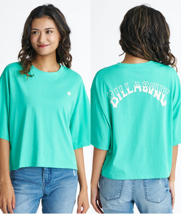 BILLABONG ウィメンズ 【接触超冷感・UVカット】【LOOSE CROPPED】HORIZON ARCH LOOSE CROPPED COOL TEE Tシャツ 【2026年夏モデル】