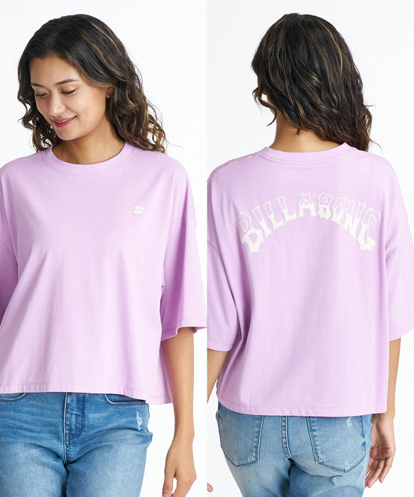 BILLABONG ウィメンズ 【接触超冷感・UVカット】【LOOSE CROPPED】HORIZON ARCH LOOSE CROPPED COOL TEE Tシャツ 【2026年夏モデル】