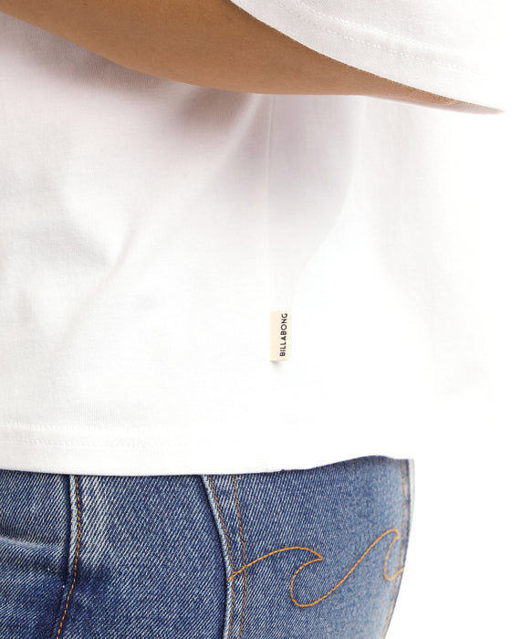 BILLABONG ウィメンズ RHOMBUS LOOSE CROPPED COOL DRY TEE Tシャツ 【2026年夏モデル】 WHT / M