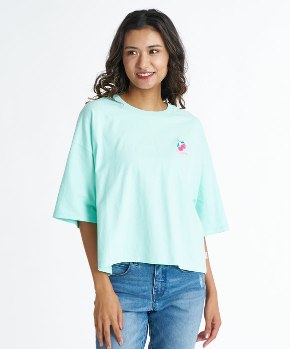 BILLABONG ウィメンズ CHERRY WIDE LOOSE CROPPED TEE Tシャツ 【2026年夏モデル】 JAD / M