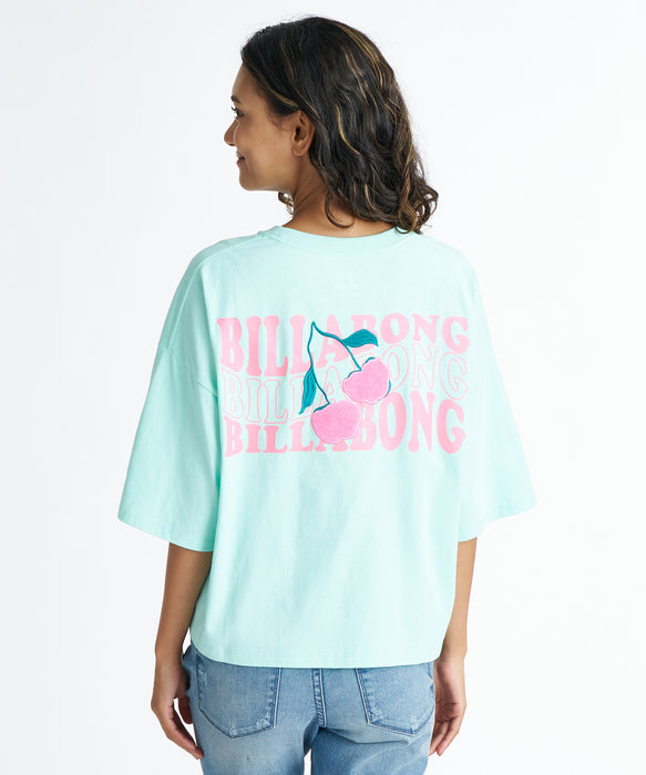 BILLABONG ウィメンズ CHERRY WIDE LOOSE CROPPED TEE Tシャツ 【2026年夏モデル】 JAD / M