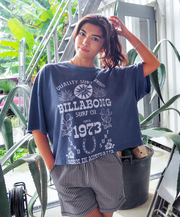 BILLABONG ウィメンズ 【速乾・軽量・UVカット】【WIDE LOOSE CROPPED】SUN ECHOES WL CROPPED COOL DRY TEE Tシャツ 【2026年夏モデル】