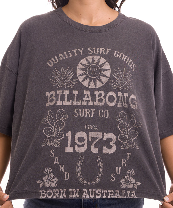 BILLABONG ウィメンズ SUN ECHOES WL CROPPED COOL DRY TEE Tシャツ 【2026年夏モデル】 OFB / M