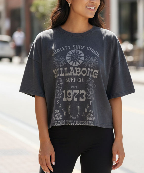 BILLABONG ウィメンズ 【速乾・軽量・UVカット】【WIDE LOOSE CROPPED】SUN ECHOES WL CROPPED COOL DRY TEE Tシャツ 【2026年夏モデル】