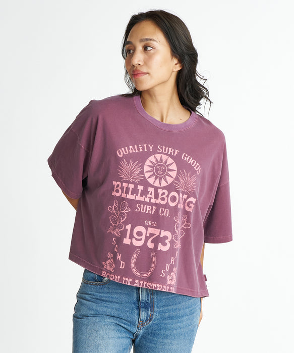 BILLABONG ウィメンズ SUN ECHOES WL CROPPED COOL DRY TEE Tシャツ 【2026年夏モデル】 SAN / M
