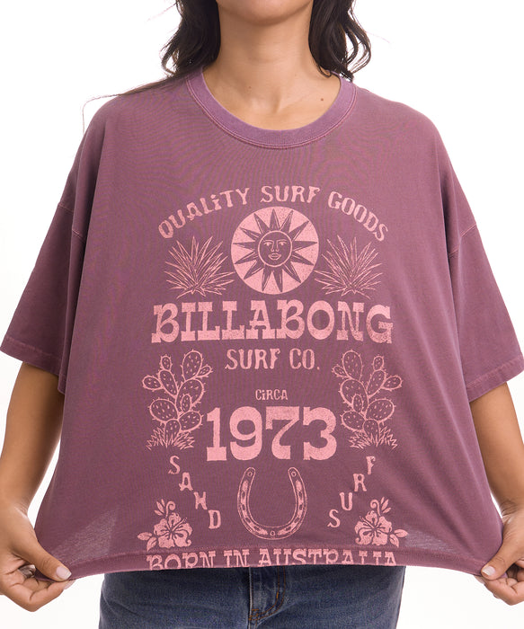 BILLABONG ウィメンズ SUN ECHOES WL CROPPED COOL DRY TEE Tシャツ 【2026年夏モデル】 SAN / M