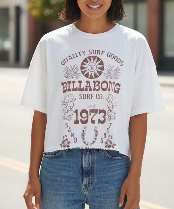BILLABONG ウィメンズ 【速乾・軽量・UVカット】【WIDE LOOSE CROPPED】SUN ECHOES WL CROPPED COOL DRY TEE Tシャツ 【2026年夏モデル】