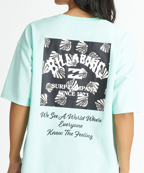 BILLABONG ウィメンズ SQUARE MEDIUM LOOSE COOL TEE Tシャツ 【2026年夏モデル】 AGA / L
