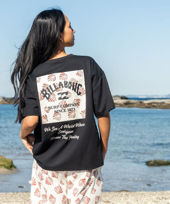 BILLABONG ウィメンズ 【接触超冷感・UVカット】【MIDIUM LOOSE】SQUARE MEDIUM LOOSE COOL TEE Tシャツ 【2026年夏モデル】