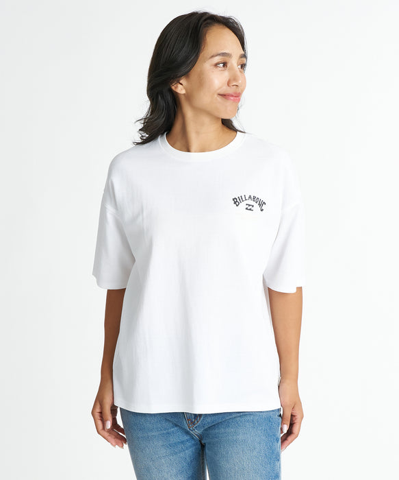 BILLABONG ウィメンズ SQUARE MEDIUM LOOSE COOL TEE Tシャツ 【2026年夏モデル】 WHT2 / L