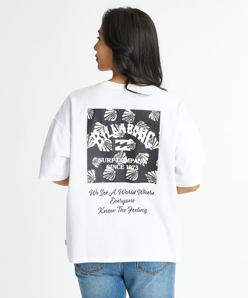 BILLABONG ウィメンズ SQUARE MEDIUM LOOSE COOL TEE Tシャツ 【2026年夏モデル】 WHT2 / L