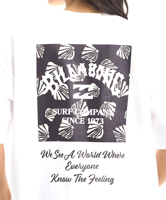 BILLABONG ウィメンズ SQUARE MEDIUM LOOSE COOL TEE Tシャツ 【2026年夏モデル】 WHT2 / L