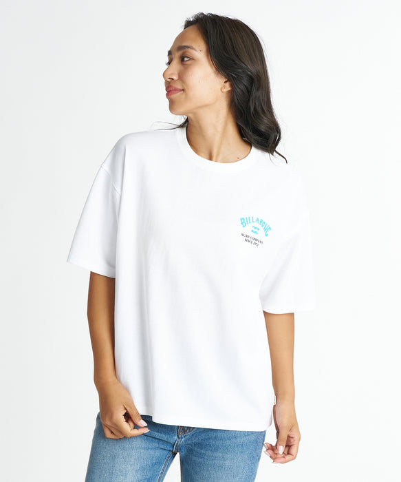 BILLABONG ウィメンズ SQUARE MEDIUM LOOSE COOL TEE Tシャツ 【2026年夏モデル】 WHT2 / L