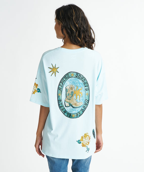 BILLABONG ウィメンズ GRAHIC LOOSE FIT COOL DRY TEE Tシャツ 【2026年夏モデル】 CWR / M