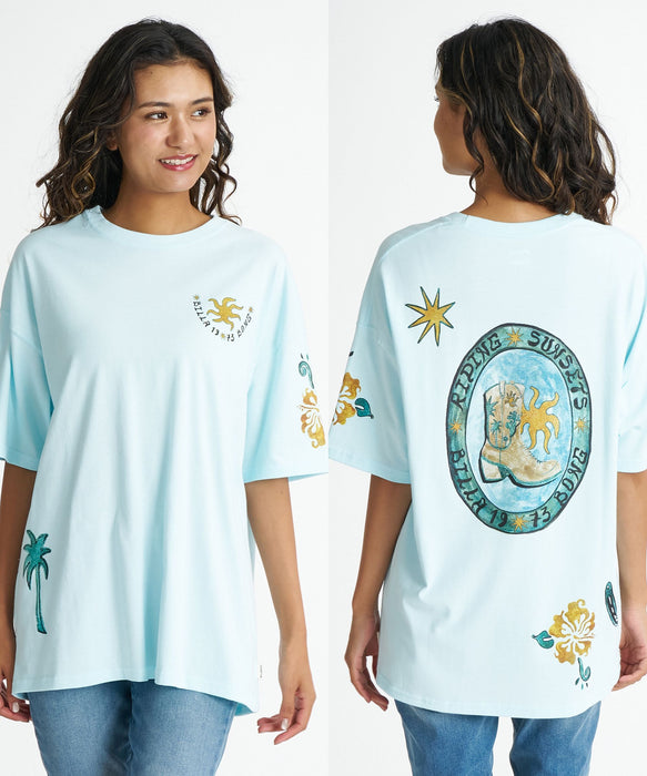 BILLABONG ウィメンズ 【速乾・軽量・UVカット】【LOOSE FIT】GRAHIC LOOSE FIT COOL DRY TEE Tシャツ 【2026年夏モデル】