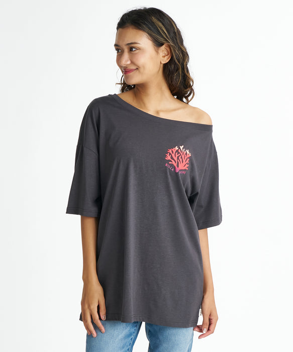 BILLABONG ウィメンズ【抗菌・防臭】 【LOOSE FIT】OFF SHOULDER CORAL