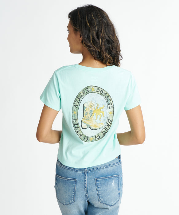 BILLABONG ウィメンズ GRAPHIC BABY FIT TEE Tシャツ 【2026年夏モデル】 AGA / M