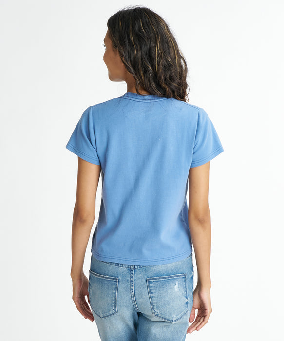 BILLABONG ウィメンズ STUDS LOGO BABY FIT TEE Tシャツ 【2026年夏モデル】 DBU1 / M