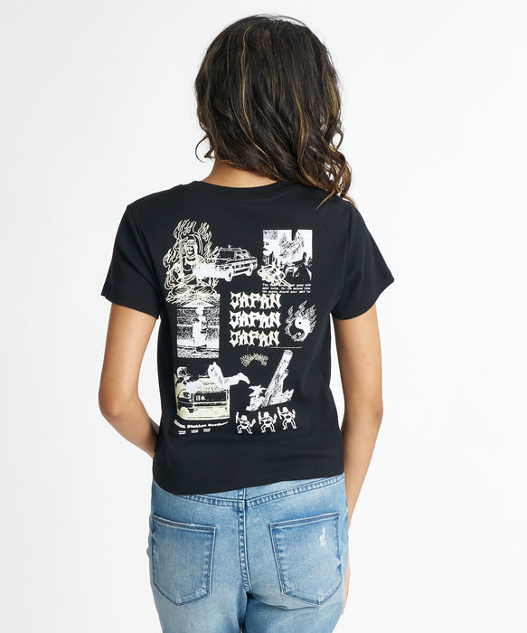 BILLABONG ウィメンズ DESTINATION JAPAN TEE Tシャツ 【2026年夏モデル】 BLK / M