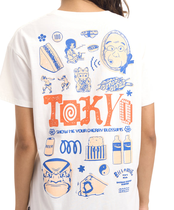 BILLABONG ウィメンズ DESTINATION TOKYO TEE Tシャツ 【2026年夏モデル】 OFF / M