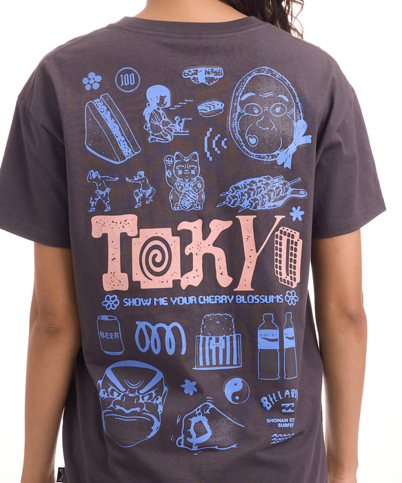 BILLABONG ウィメンズ DESTINATION TOKYO TEE Tシャツ 【2026年夏モデル】 WAA / M