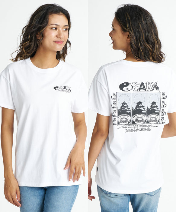 BILLABONG ウィメンズ 【SHONAN STATION SURFERS】【BOY FIT】DESTINATION OSAKA TEE Tシャツ 【2026年夏モデル】