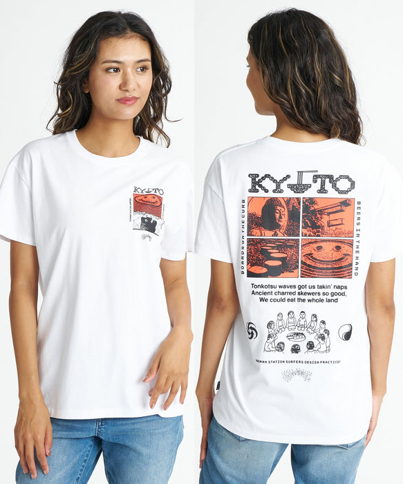 BILLABONG ウィメンズ 【SHONAN STATION SURFERS】【BOY FIT】DESTINATION KYOTO TEE Tシャツ 【2026年夏モデル】