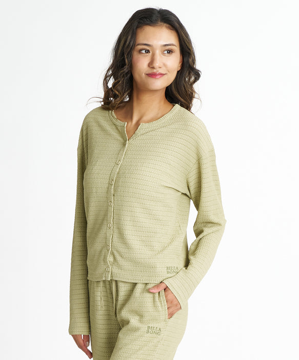 BILLABONG ウィメンズ POLY SHIRRING LS CARDIGAN セーター 【2026年夏モデル】 CED / M