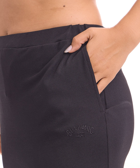 BILLABONG ウィメンズ DRY RIB LONG SKIRT スカート 【2026年夏モデル】 BLK / M